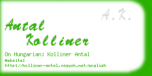 antal kolliner business card